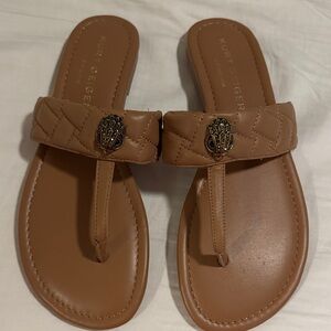 Kurt Geiger Tan Quilted Sandals